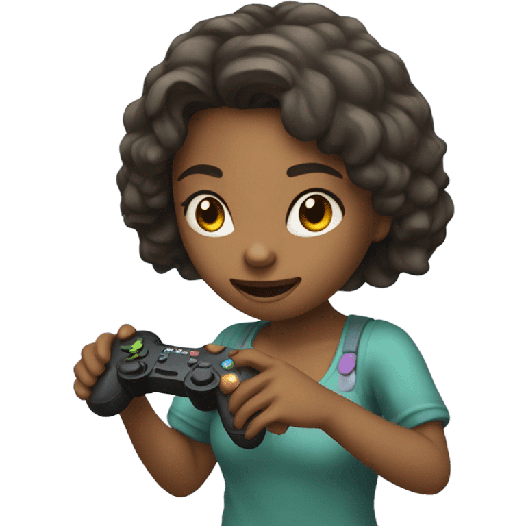 Girl playing video games emoji