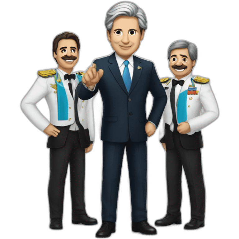 javier milei con la banda presidencial de argentina emoji