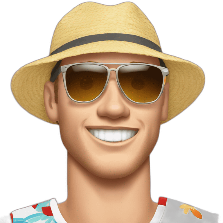 Jonathan Toews as a beach bum emoji