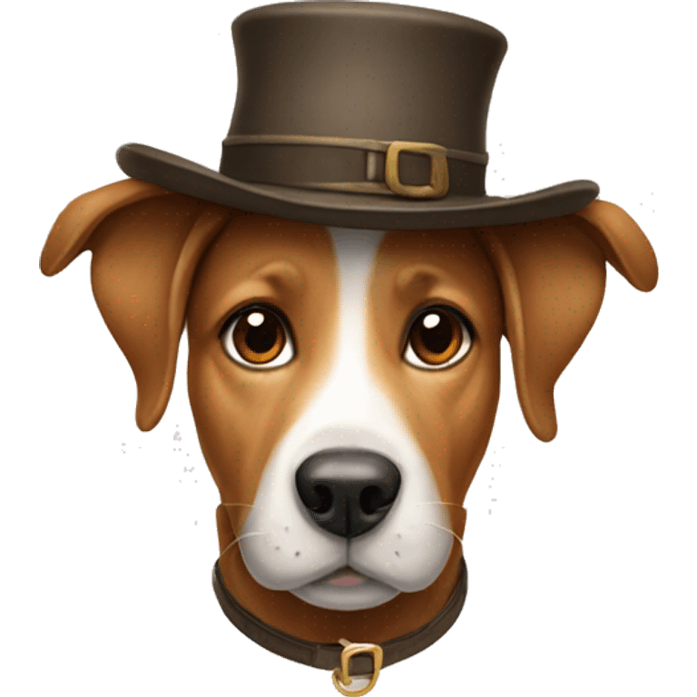 dog with hat emoji