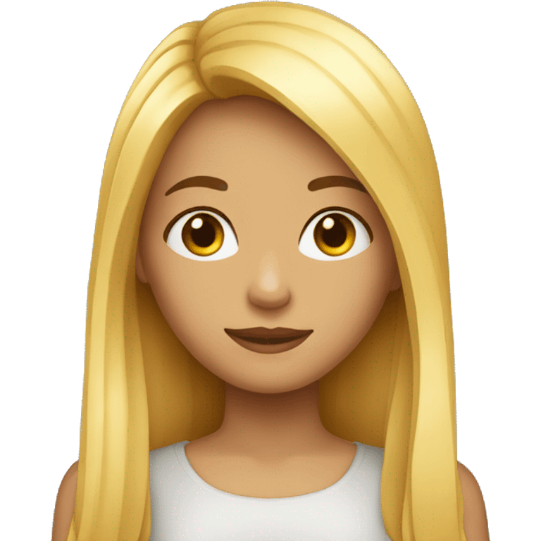 fille avec longs cheveux emoji