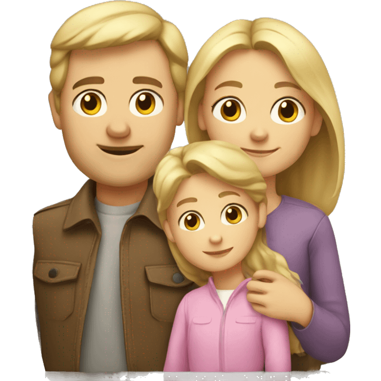 caucasian family of 4 emoji