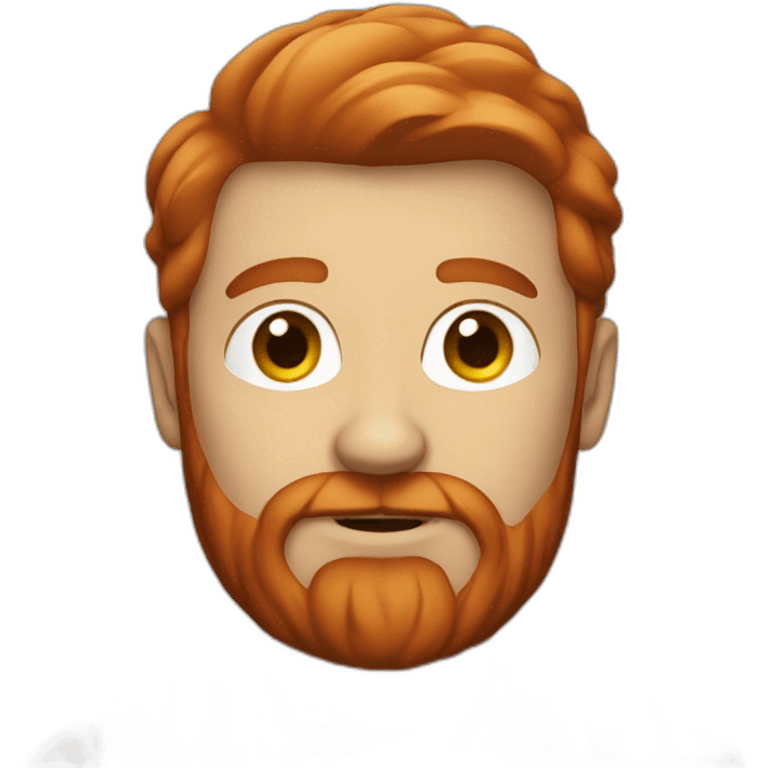 red headed man with medium beard and construction suit emoji