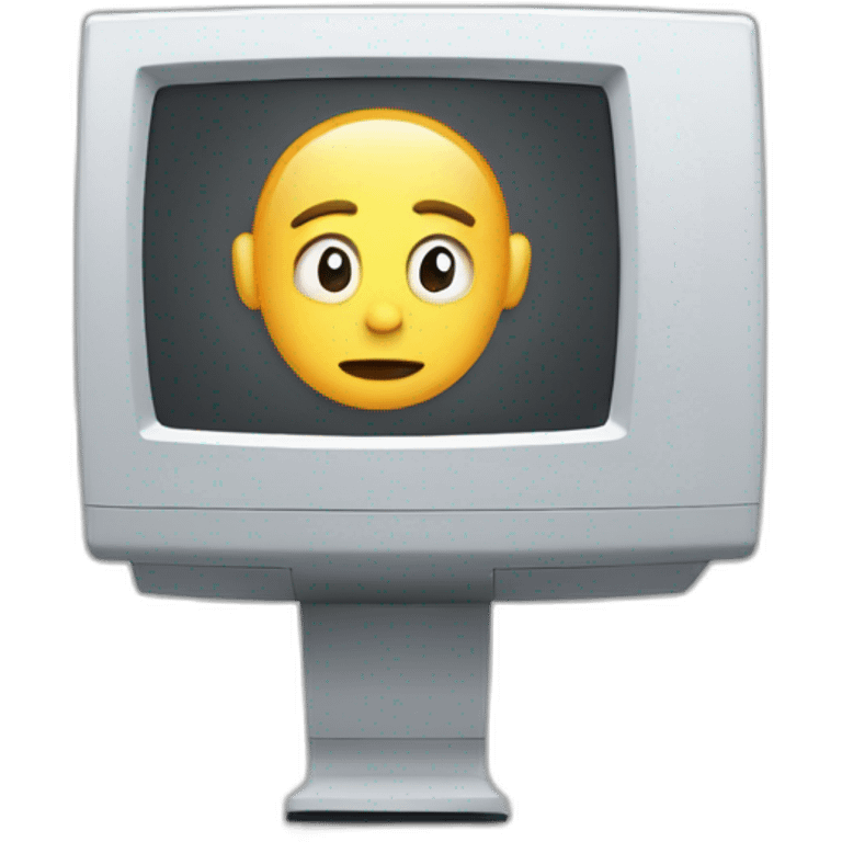 computer monitor headed man emoji