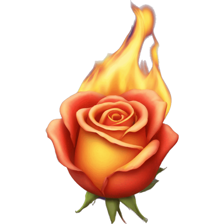 Rose on fire emoji