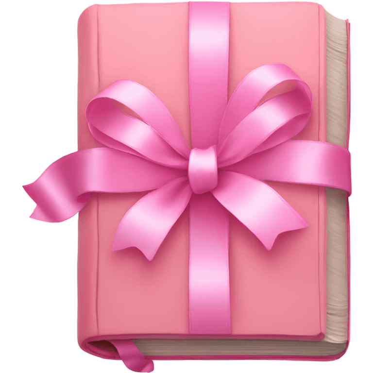 Book pink soft pastel with ribbon  emoji