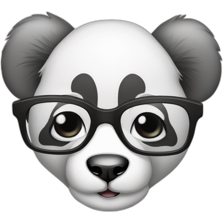 Panda wearing glasses emoji