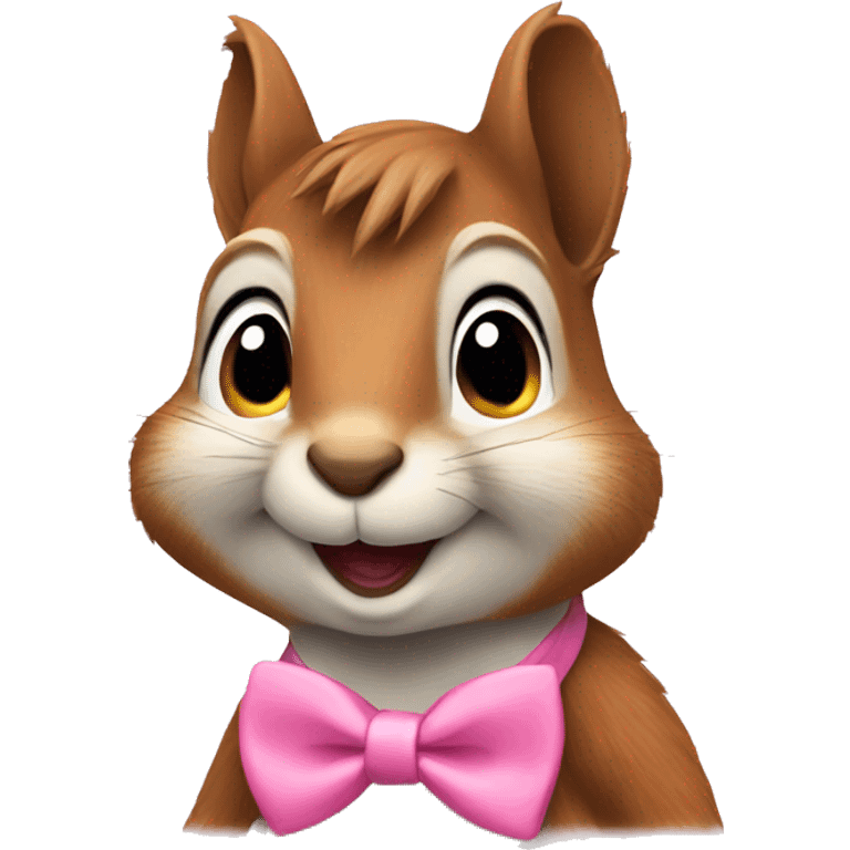 female squirrel with pink bow tie emoji