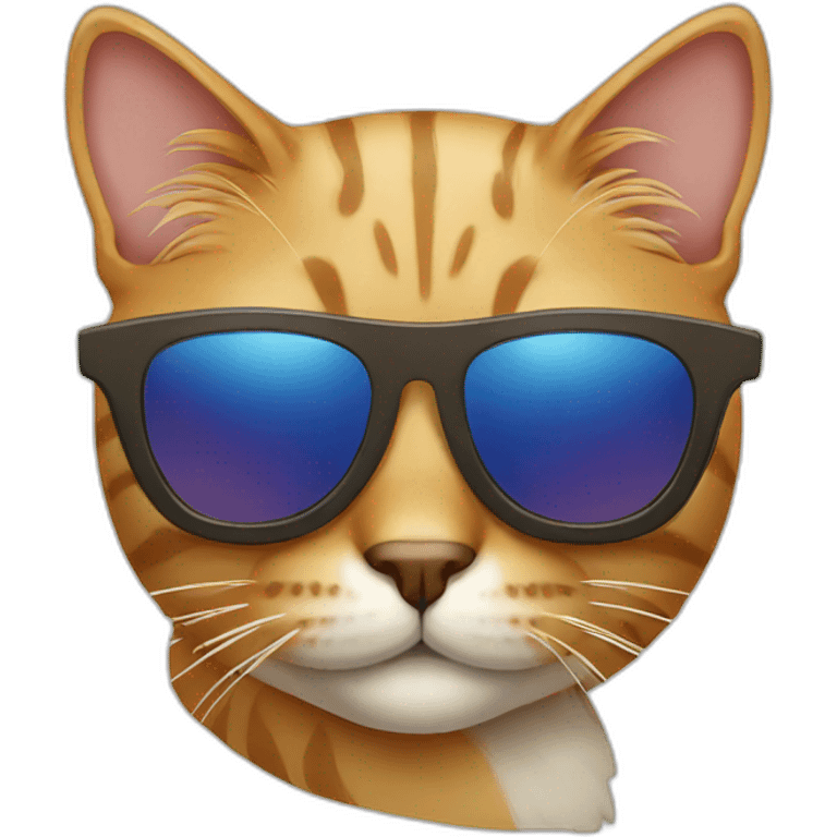 Cat with sunglasses emoji