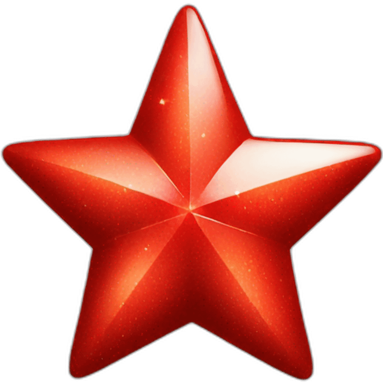 shiny red star emoji