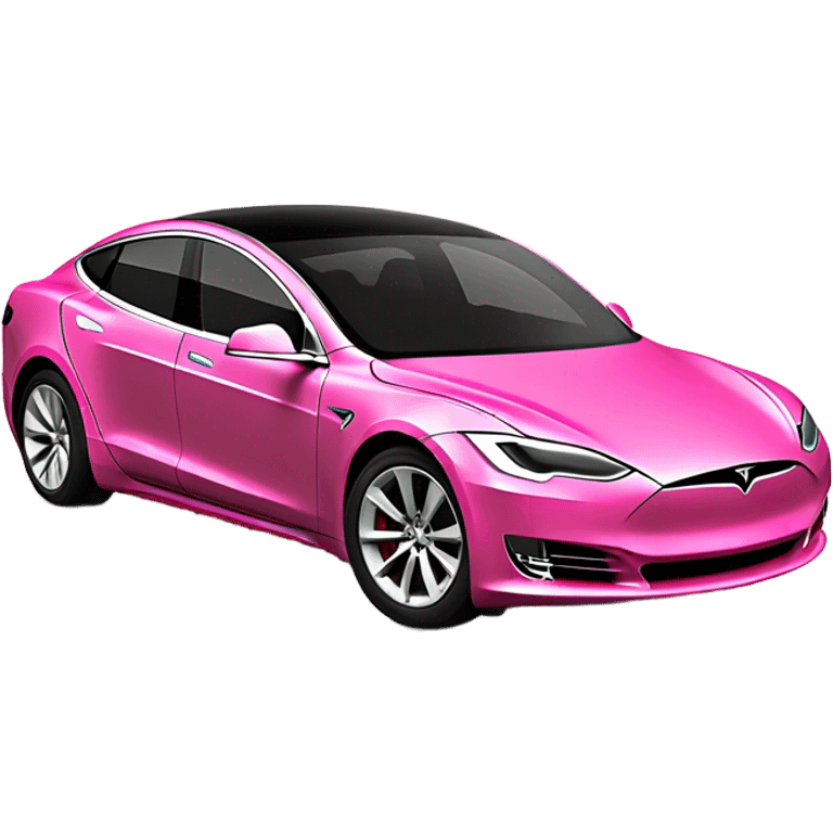 Pink tesla car emoji