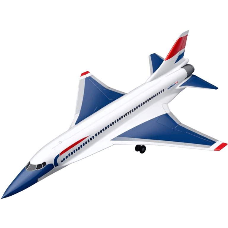 Concorde - British Airways (Model Year: 2020) (Iconic colour: White with blue and red) emoji