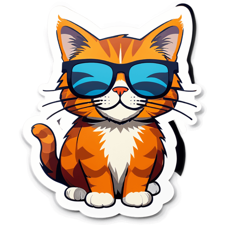 Cat with sunglasses emoji