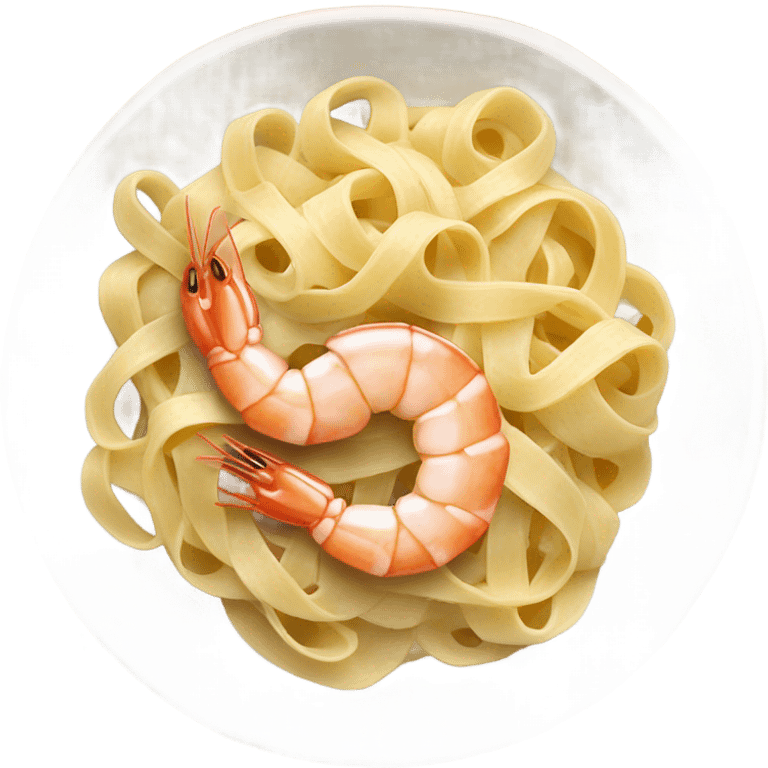 Shrimp fettuccine alfredo  emoji