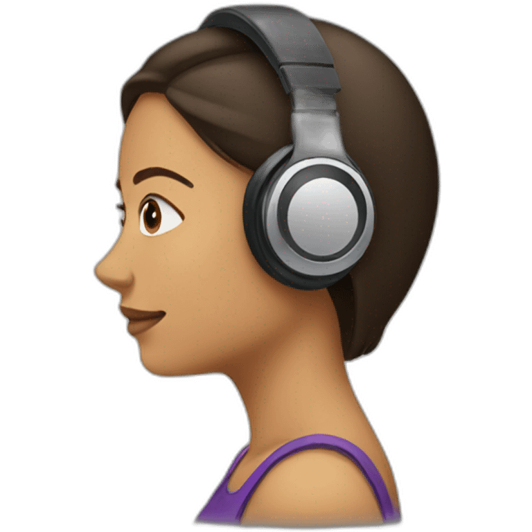 Female latina headphones user emoji