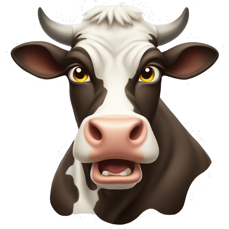 Angry cow emoji