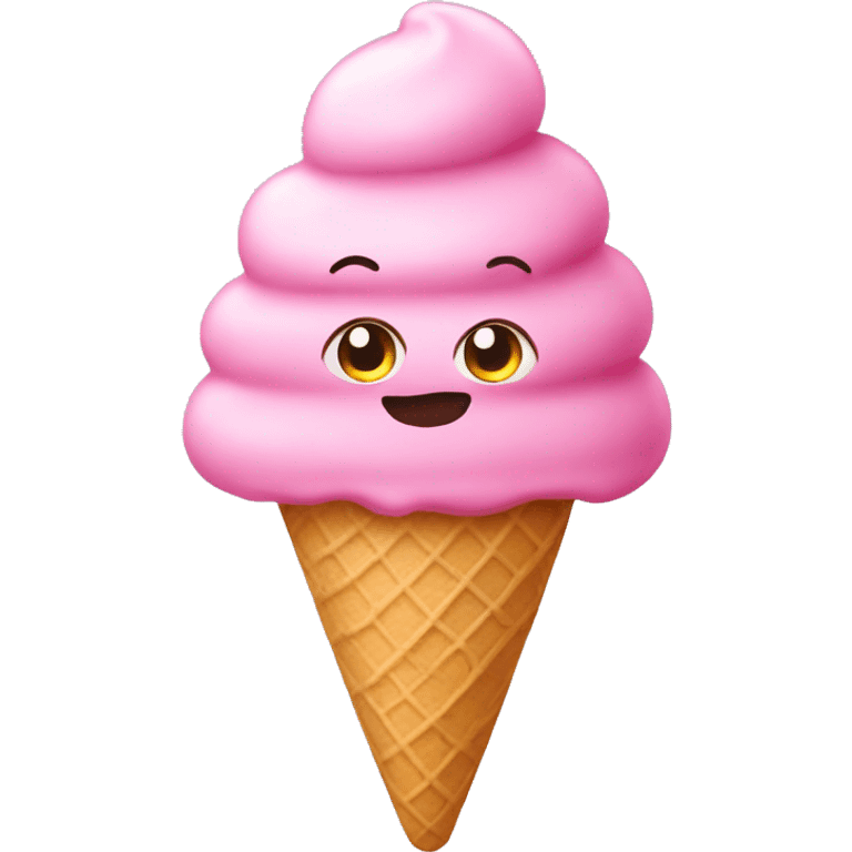 Pink ice cream emoji