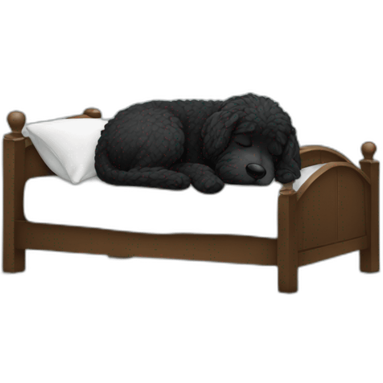 black doodle sleeping emoji