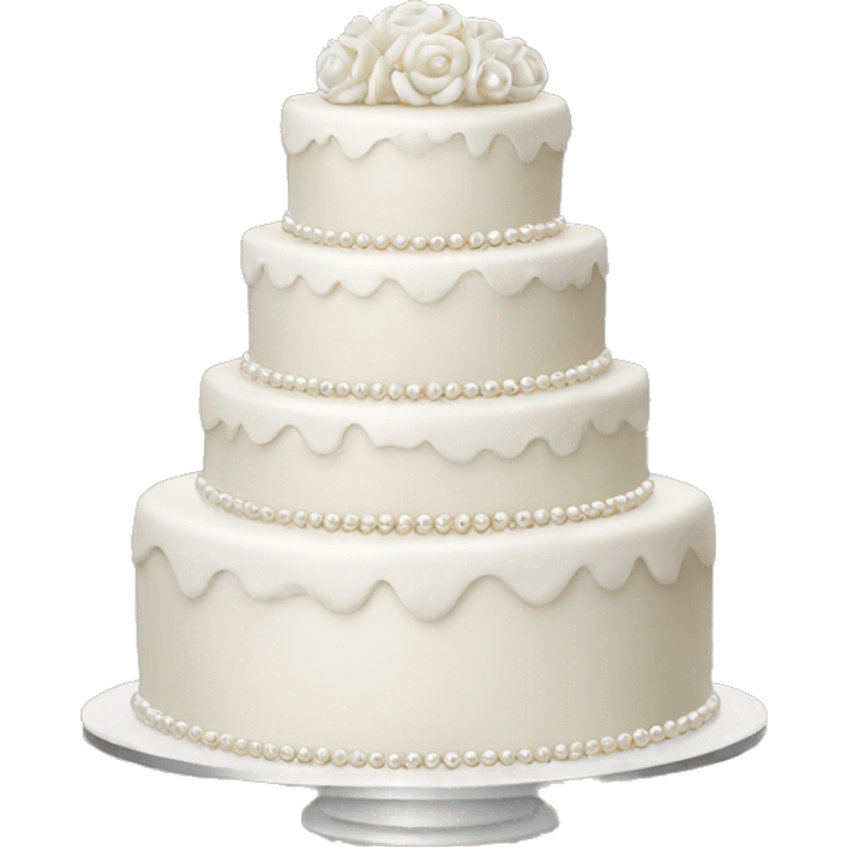 Wedding cake with pearl details  emoji