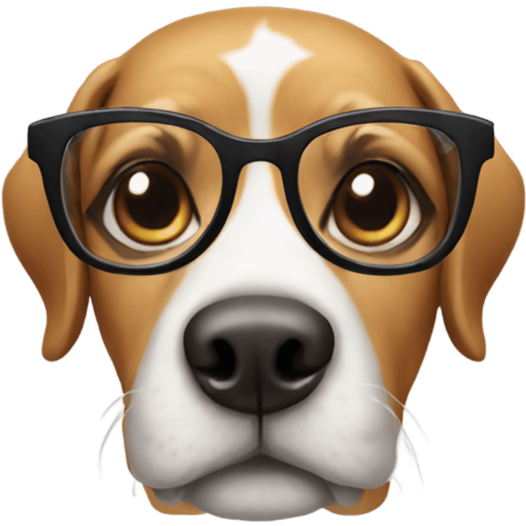 Dog with glasses emoji