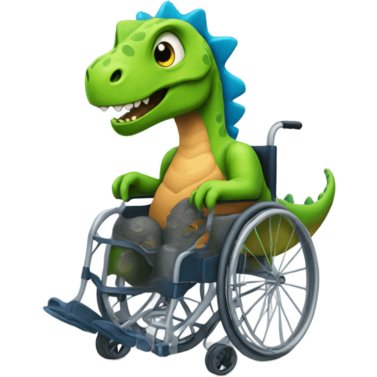 Dinosaur in a wheelchair emoji