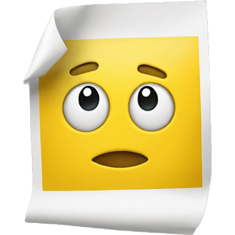 yellow emoji holding a paper emoji