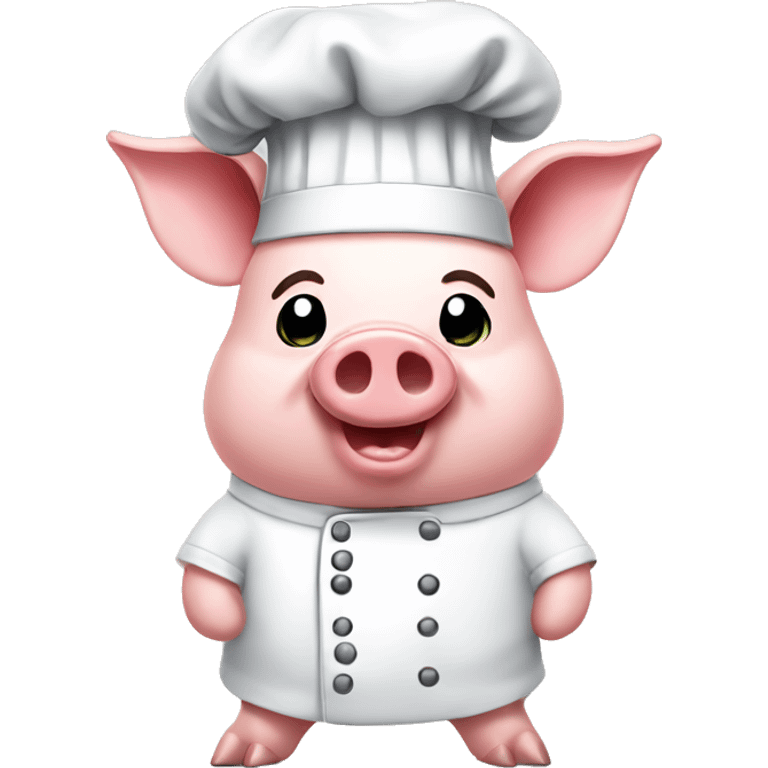 Pig with chefs hat emoji