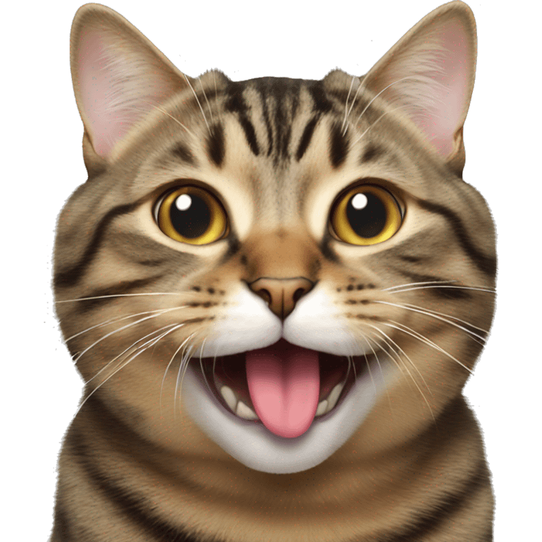 cat with tongue out looking  emoji