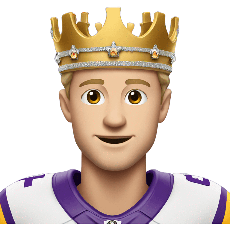 Joe burrow wearing a crown emoji