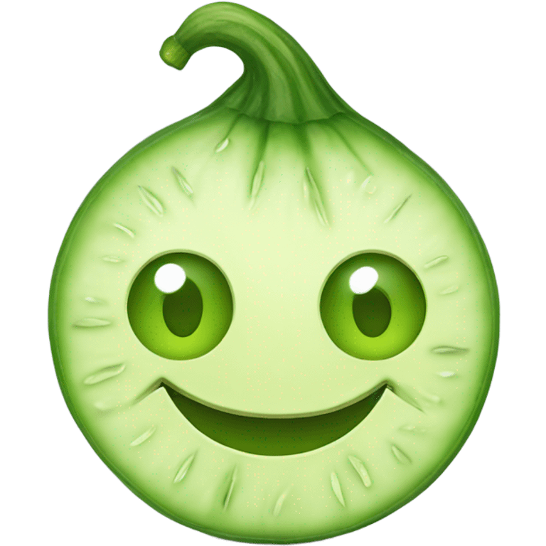 Smiley face with a cucumber emoji