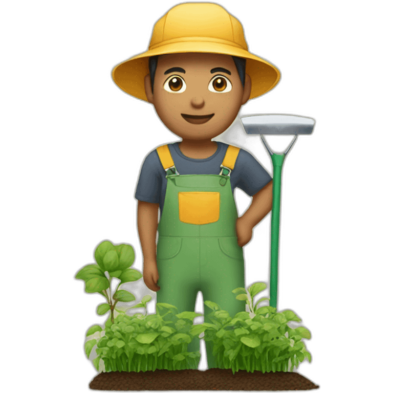 gardener with asian eyes emoji