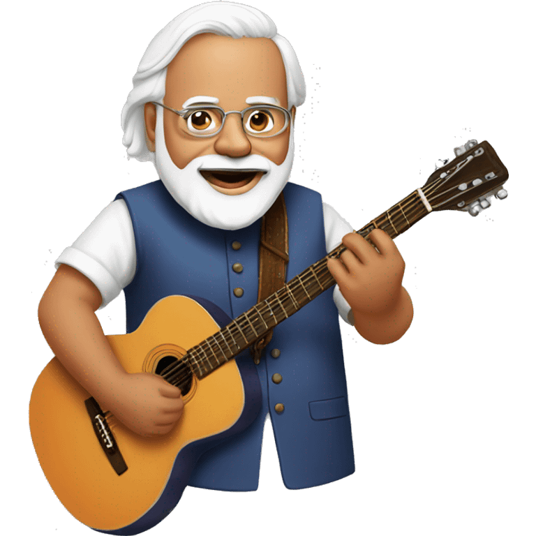 modi ji playing guitar emoji