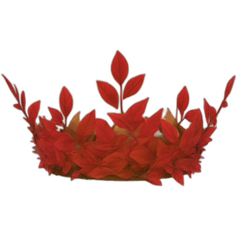 crown of red leaves emoji