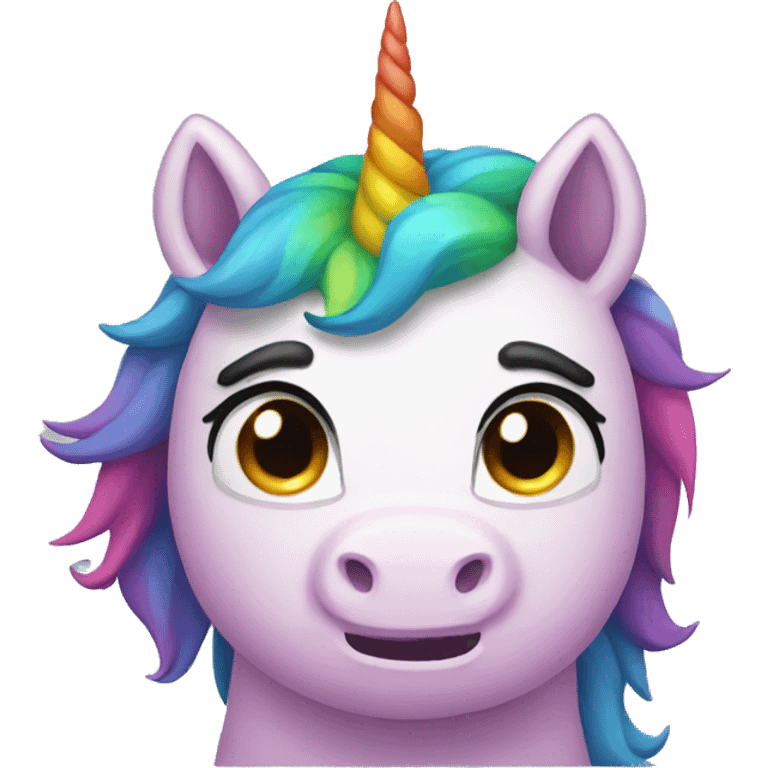 rainbow unicorn angry emoji