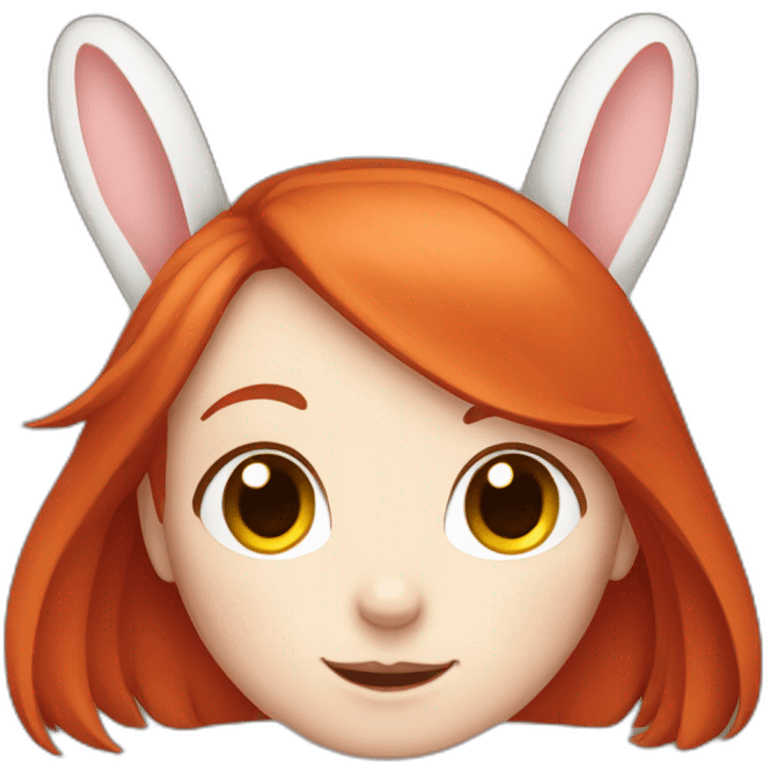 red hair rabbit girl emoji