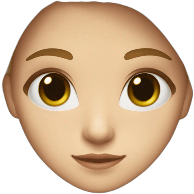 16-year-old Argentine girl with white skin. Rounded face, hair with a light brown heart-shaped entrance. Honey eyes a green/honey emoji