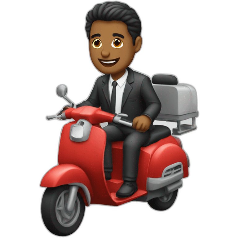 Emanuel Marcon in a scooteur emoji