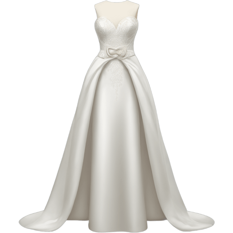 Hyper Realistic ornate 
Minimalistic sheath Wedding dress displays with bow emoji