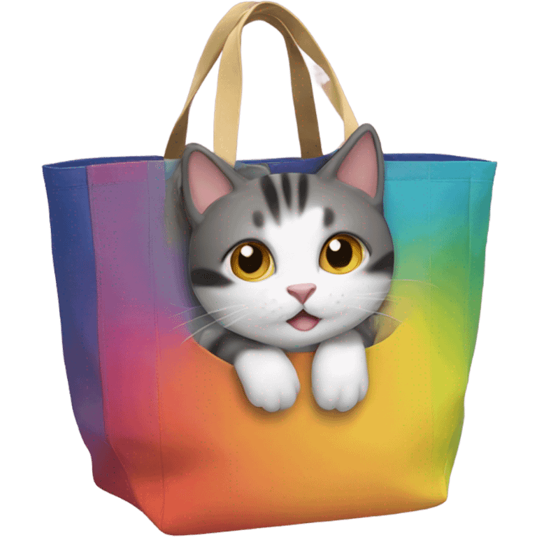 Cat wearing a bag emoji