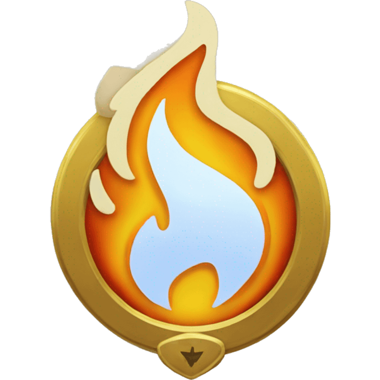 golden fire badge emoji