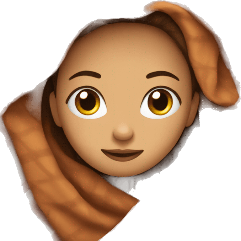 Girl with blanket emoji