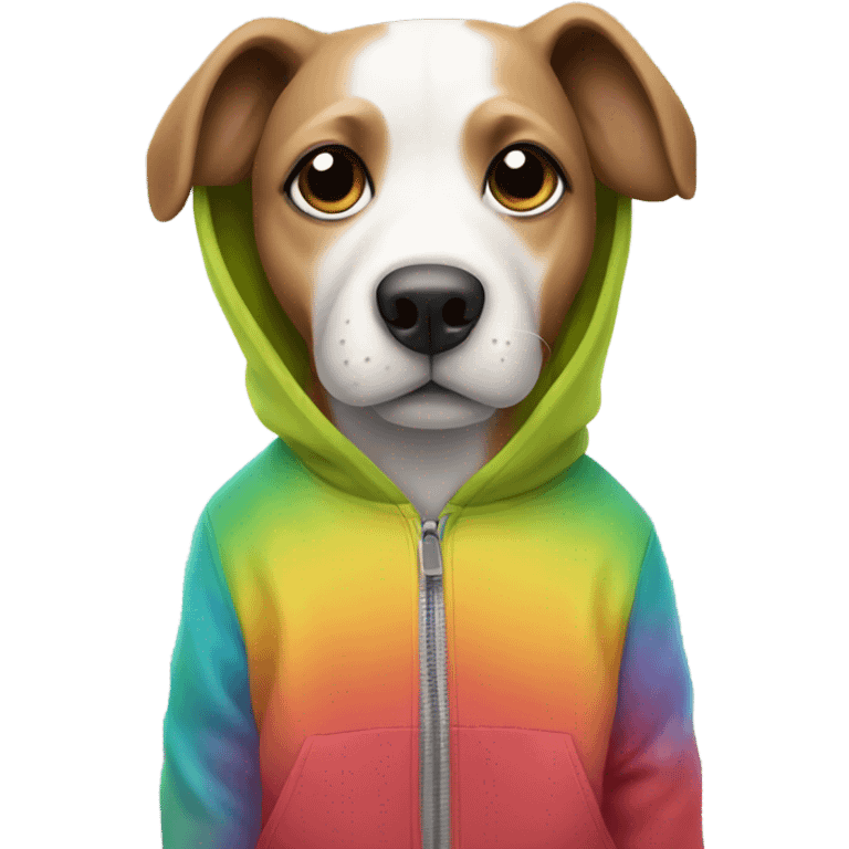 Dog wearing a hoodie  emoji