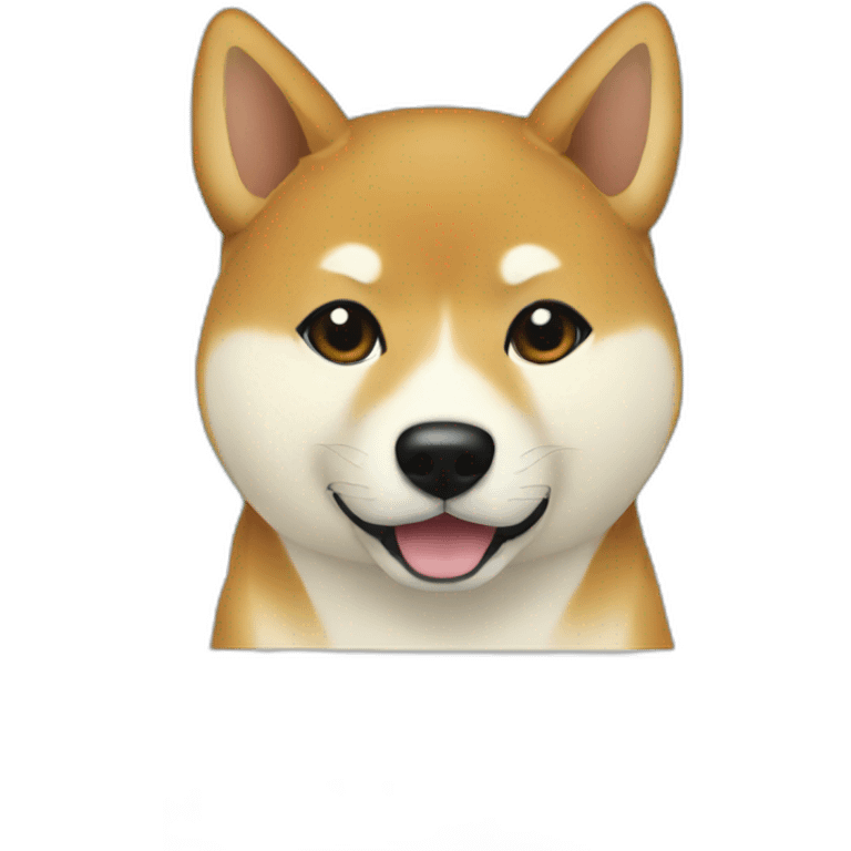 shiba on a computer emoji