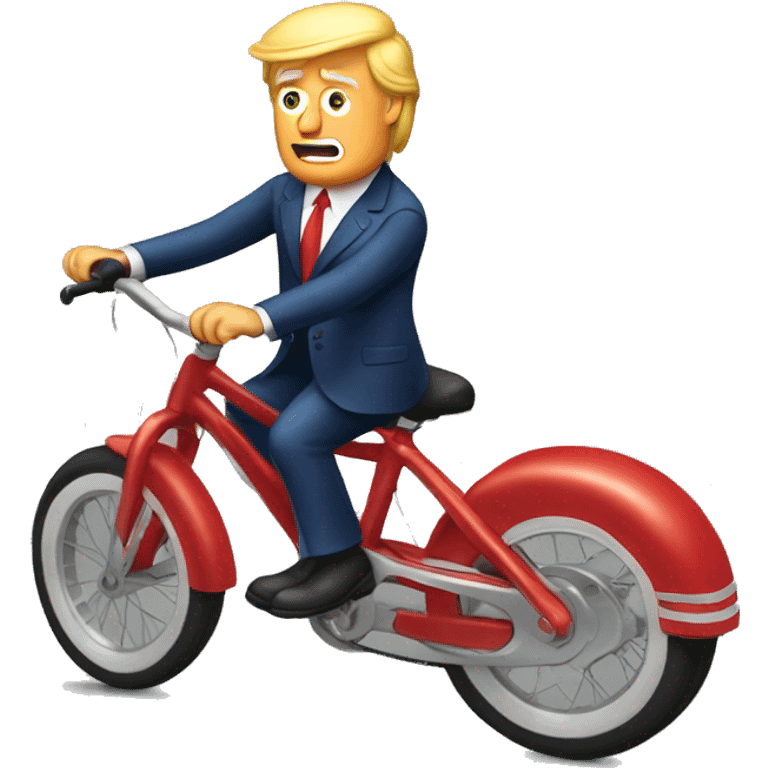 Donald trump qui fait du vélo emoji