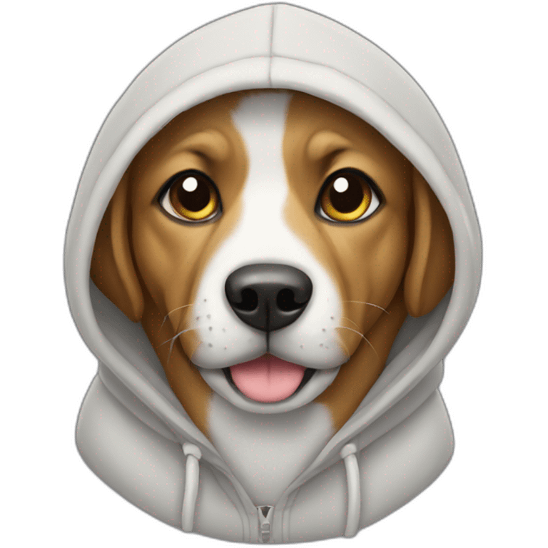 Dog wearing a hoodie  emoji