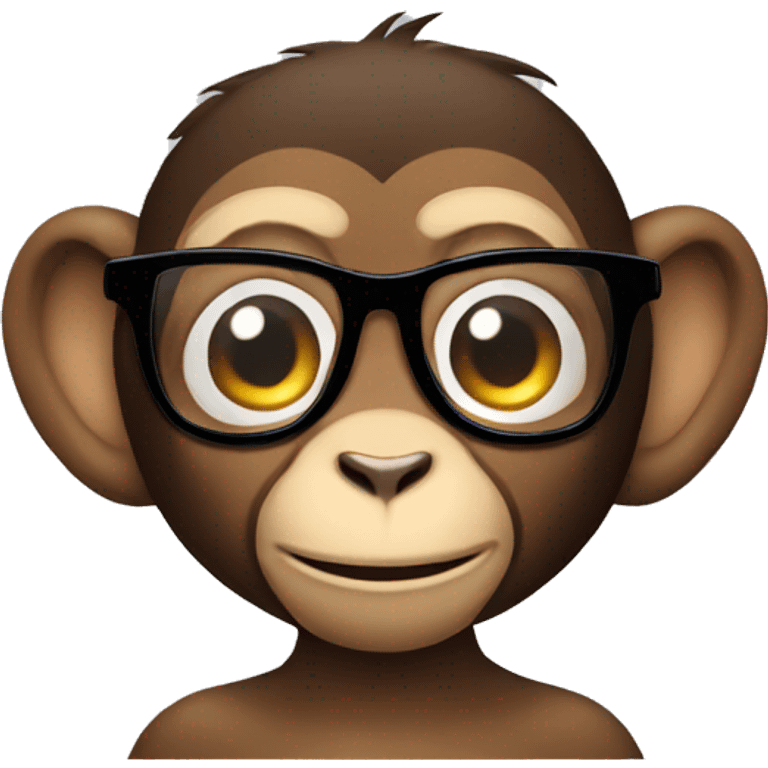 Monkey with Ravi glasses emoji