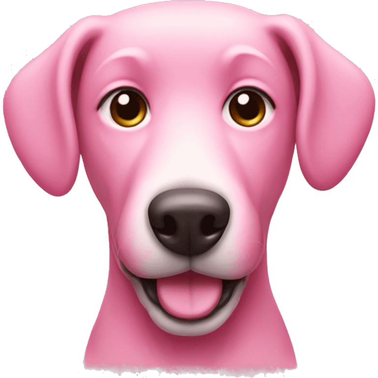 Pink dog emoji