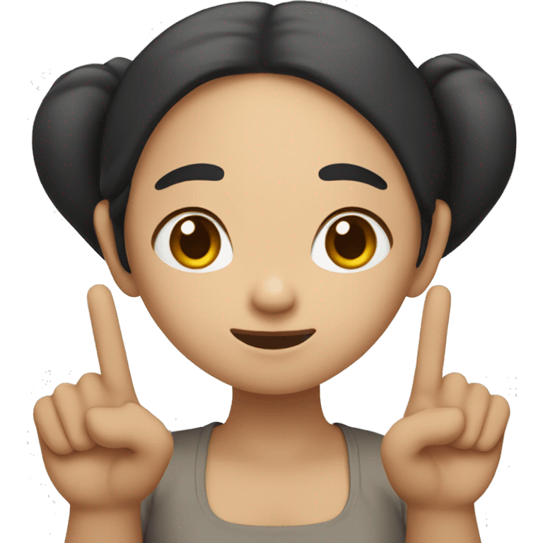 asian girl with long middle finger nails emoji