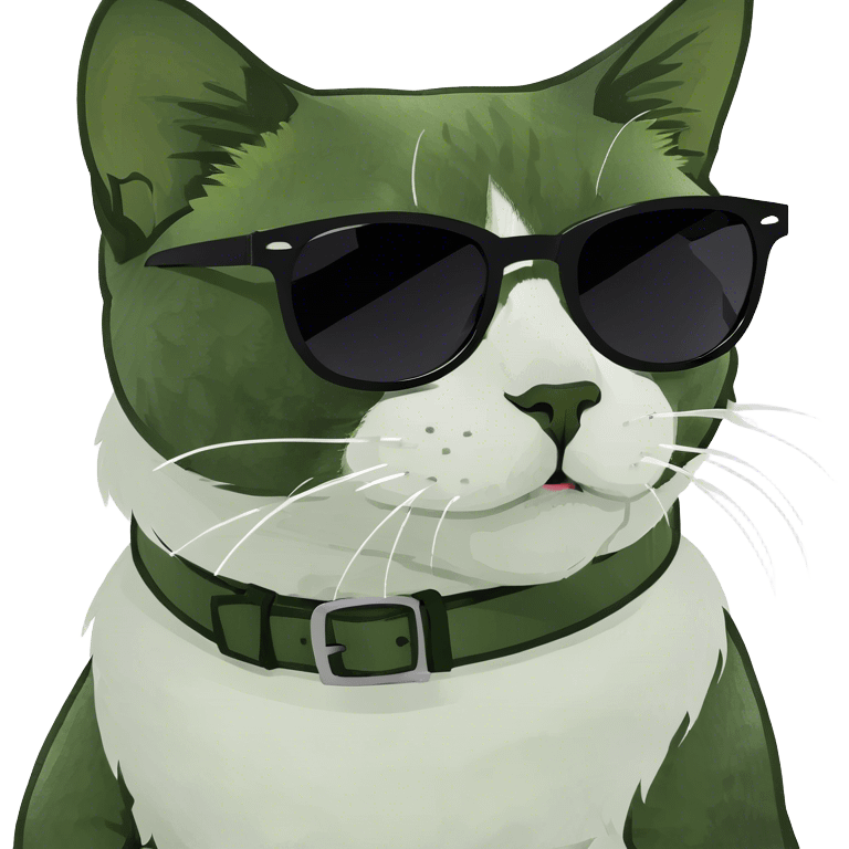 Cat with sunglasses emoji