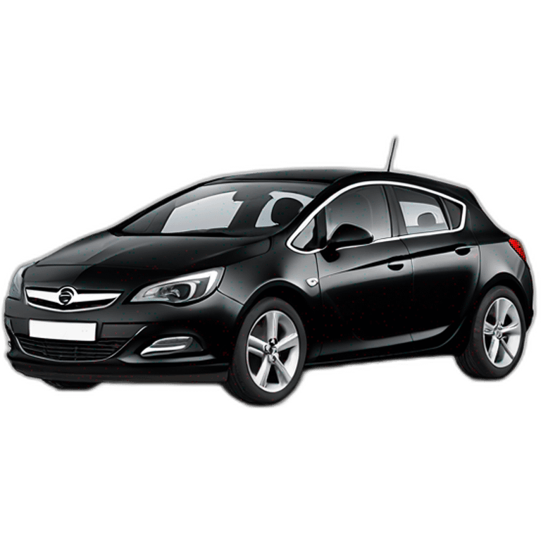 Opel astra j hatchback 2010 black with license plates TM 77 CMU emoji